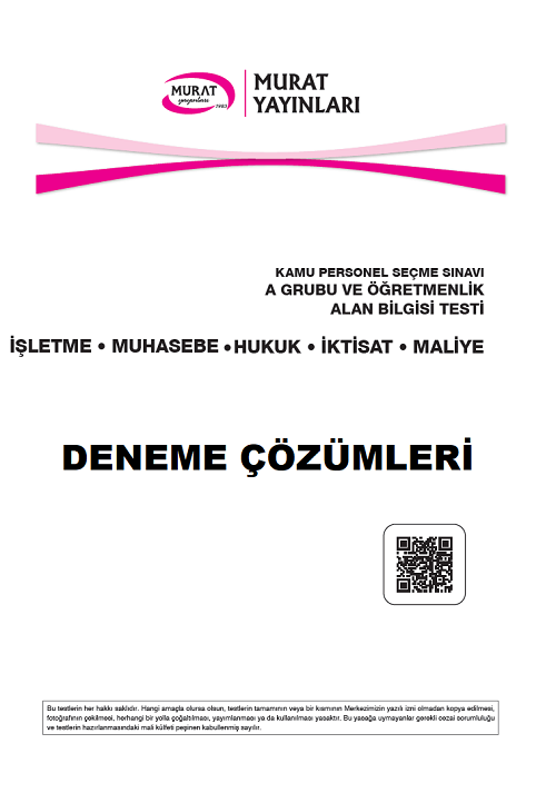 2025 Alan Isletme Muhasebe Hukuk Iktisat Maliye Deneme Kitapçığı