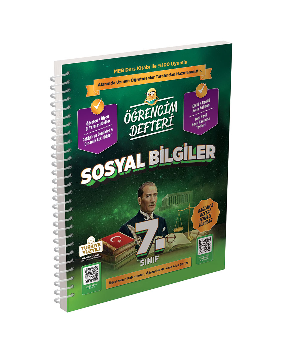 3404 7.Sınıf Sosyal Bilgiler Öğrencim Defteri 3404 7.Sınıf Sosyal Bilgiler Öğrencim Defteri