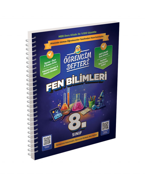 3208 8.Sınıf Fen Bilimleri Öğrencim Defteri