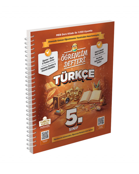 3356 5.Sınıf Türkçe Öğrencim Defteri