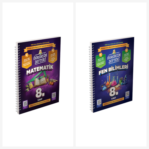 8. Sınıf Öğrencim Defterleri Matematik- Fen Bilimleri Set.
