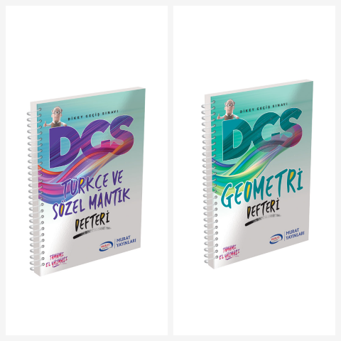 Dgs Türkçe Ve Sözel Mantık Defteri Ve Dgs Geometri Defteri Set.